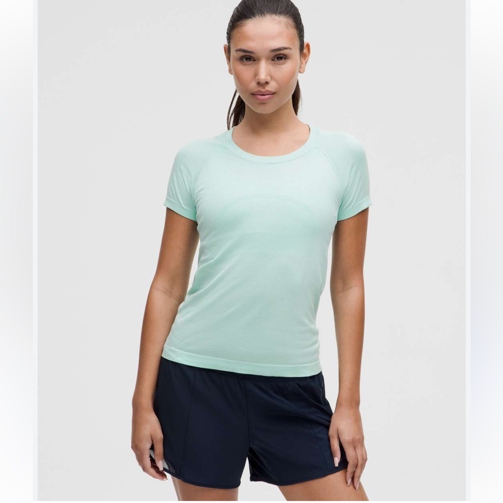 Lululemon Swiftly Tech Short Sleeve 2.0 dilute wash real teal 12